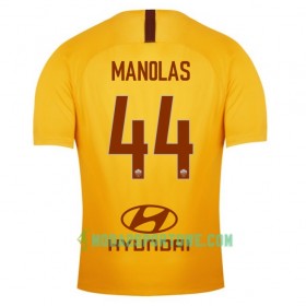 Koszulka AS Roma Manolas 44 Trzeci Stroje Piłkarskie 2018/19 Krótki Rękaw